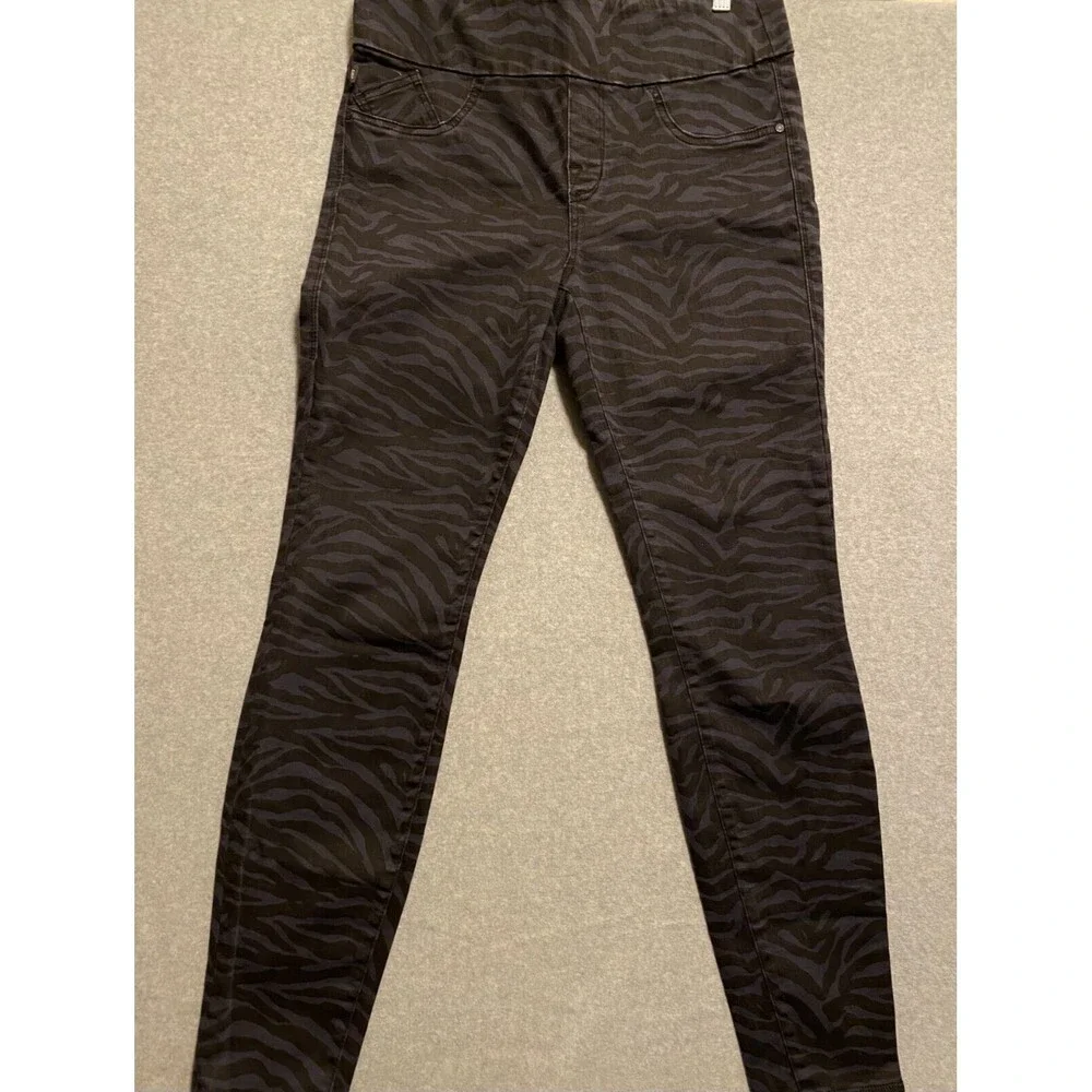 Rock Republic Jegging Jeans‎ Women's 12 Blue Black Zebra Denim RX Slim Pull On